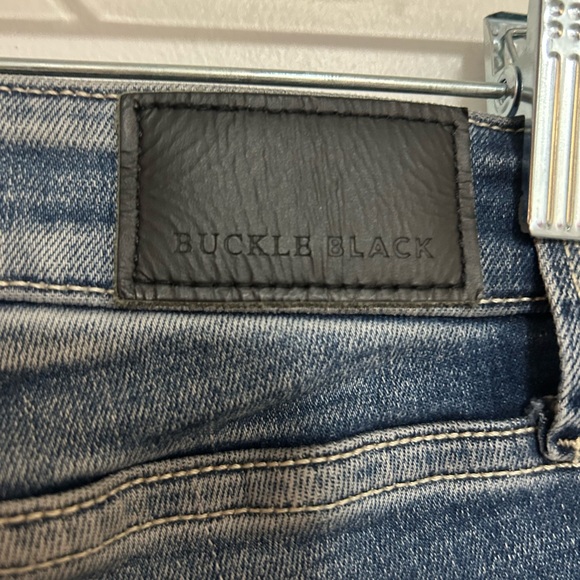 Buckle Black Dark Blue Distressed Skinny Jeans/ Stretch - Picture 4 of 7